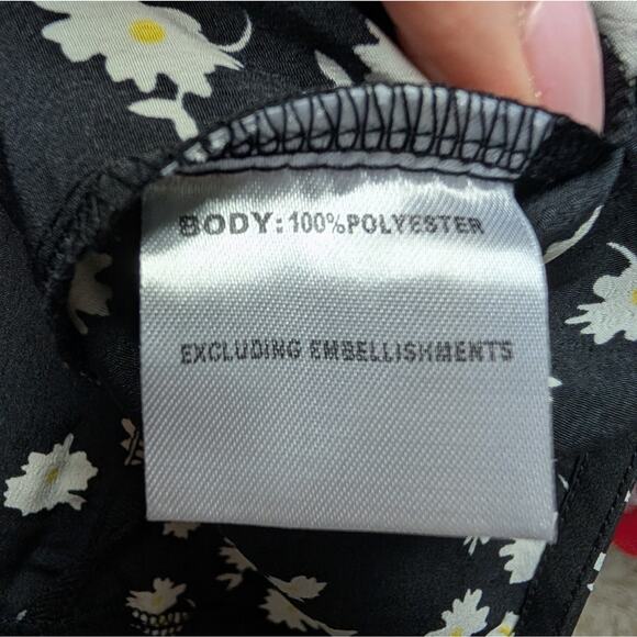 NWT Princess Polly Adrianna Mini Dress Black Daisy Print Floral Sundress Size 2 - Picture 9 of 9